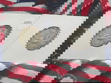 1958 & 1960, 80% Silver Canada Quarters