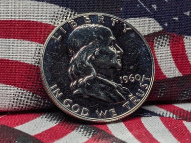 1960 PROOF Franklin Silver Half Dollar