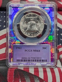 1963 Franklin Silver Half Dollar - PCGS MS64