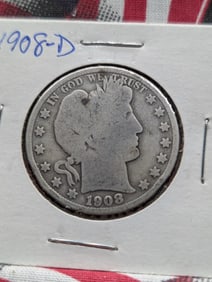 1908-D Barber Half Dollar