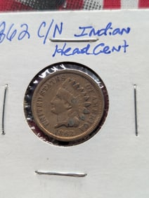 1862 Copper Nickel Indian Head Cent