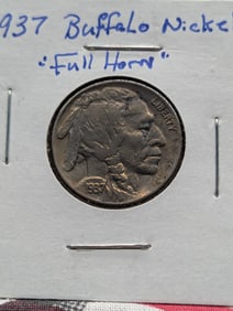 1937 Buffalo Nickel "Full Horn"