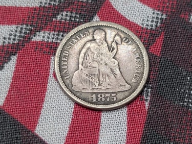 1875-S Seated Liberty Dime w/ Mint Mark Below