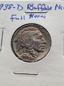 1938-D Buffalo Nickel "Full Horn"