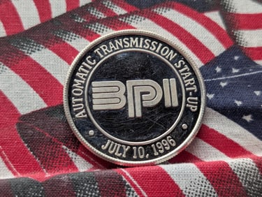 1996 BPI Automatic Transmission Start-up 1 Troy OZ Silver Round .999 Fine Silver