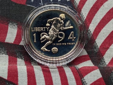 1994-P PROOF World Cup USA Commemorative Half Dollar in Capsule