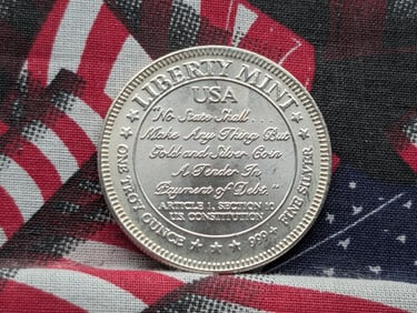 1985 Liberty Mint 1 Troy Oz .999 Fine Silver Round