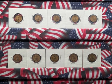 (10) Mexico Cinco Centavos, (5) 1965, 1973, & (4) 1974