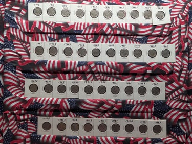 Partial Date Run of Indian Head Buffalo Nickels from 1916-1938 (Almost Complete) Including Better