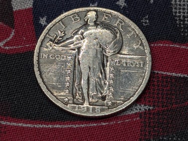 1918 Standing Liberty Silver Quarter - FINE/VF