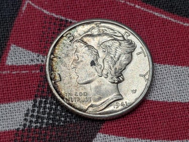 GEM BU - 1941-D Mercury Silver Dime