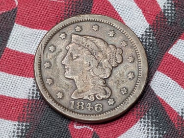 1846 Braided Hair Large Cent - VF