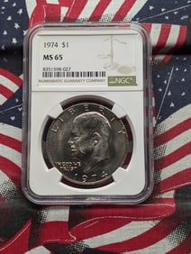 1974 Eisenhower Dollar - NGC MS65