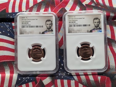2024-D & 2024 Lincoln Shield Cent - Both NGC MS68 RD - Early Releases