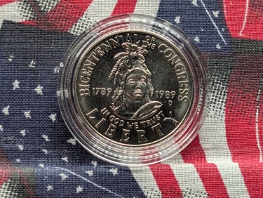 1989-D UNC Bicentennial of the Congress Commemorative Half Dollar in Capsule