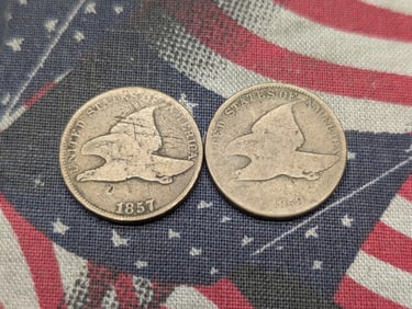 1857 & 1858 Flying Eagle Cents (2 PCS)