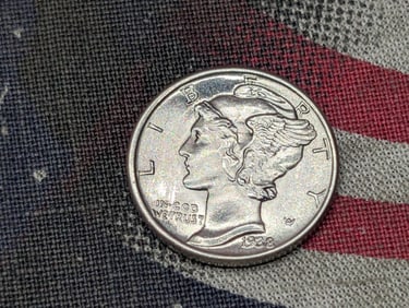 GEM BU - 1938 FSB Mercury Silver Dime
