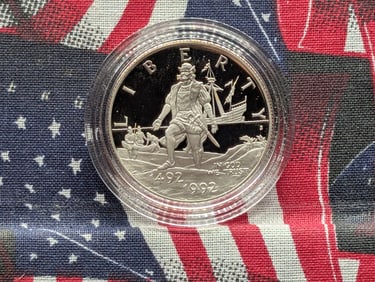 1992-S PROOF 500th Anniv. Of Columbus Discovery Commemorative Half Dollar in Capsule