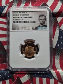 2009-S Bronze PROOF Lincoln Birth & Childhood Cent - NGC PF69 RD ULTRA CAMEO