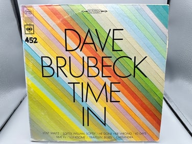 Dave Brubeck: Time In (1966), reissue, promo stamp on back cover, previous owner filing numbers on