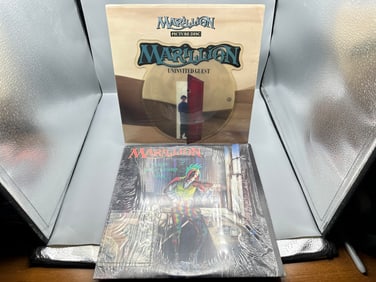 Marillion (2 LP Lot): Uninvited Guest (1989), Limited Edition, 7-inch 45 rpm shaped picture disc;