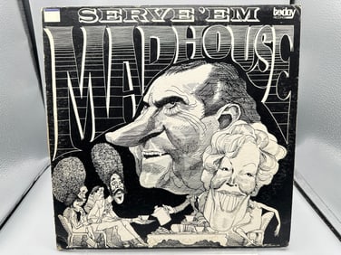 Madhouse: Serve 'Em (1972), DJ sticker on back cover (Jazz Funk)