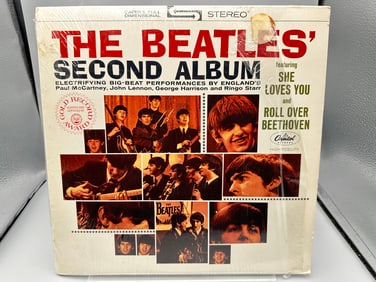 The Beatles: Second Album (1978), reissue, Capitol purple label, Gold Record Award certified cover,