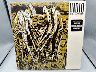 Indio: Big Harvest (1989), hype sticker on cover
