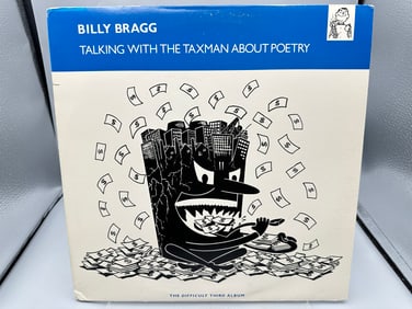 Billy Bragg: Talking With The Taxman About Poetry (1986), Elektra white label promo, promo notch in