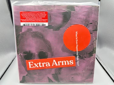 Extra Arms: What Is Even Happening Right Now? (2022), this white vinyl first pressing limited to 300