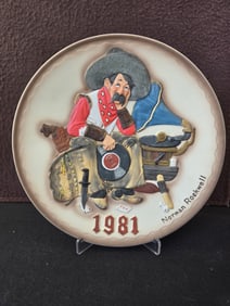 1981 Norman Rockwell "Dreams of Long Ago" Third Limited Edition Annual Plate