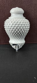 Vintage Fenton Milk Glass Hobnail Lavabo Water Fountain Dispenser