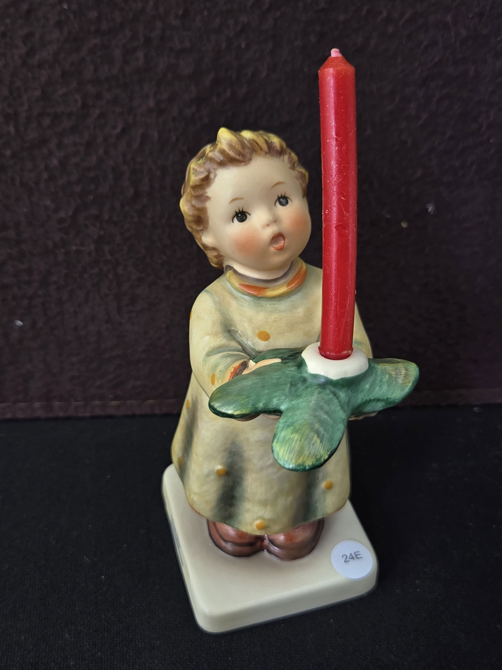 1988 Goebel Hummel "A Gentle Glow" #439 Figurine (TMK-6): This is an authentic Goebel Hummel "A Gentle Glow" Porcelain Candleholder Figurine, model number 439. Manufactured in W. Germany in 1988, this piece is identified by the TMK-6 (The Last Bee) trademark