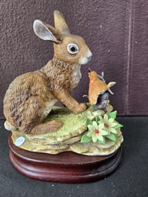 Andrea by Sadek Porcelain Rabbit Family Figurine #6646, Made in Japan