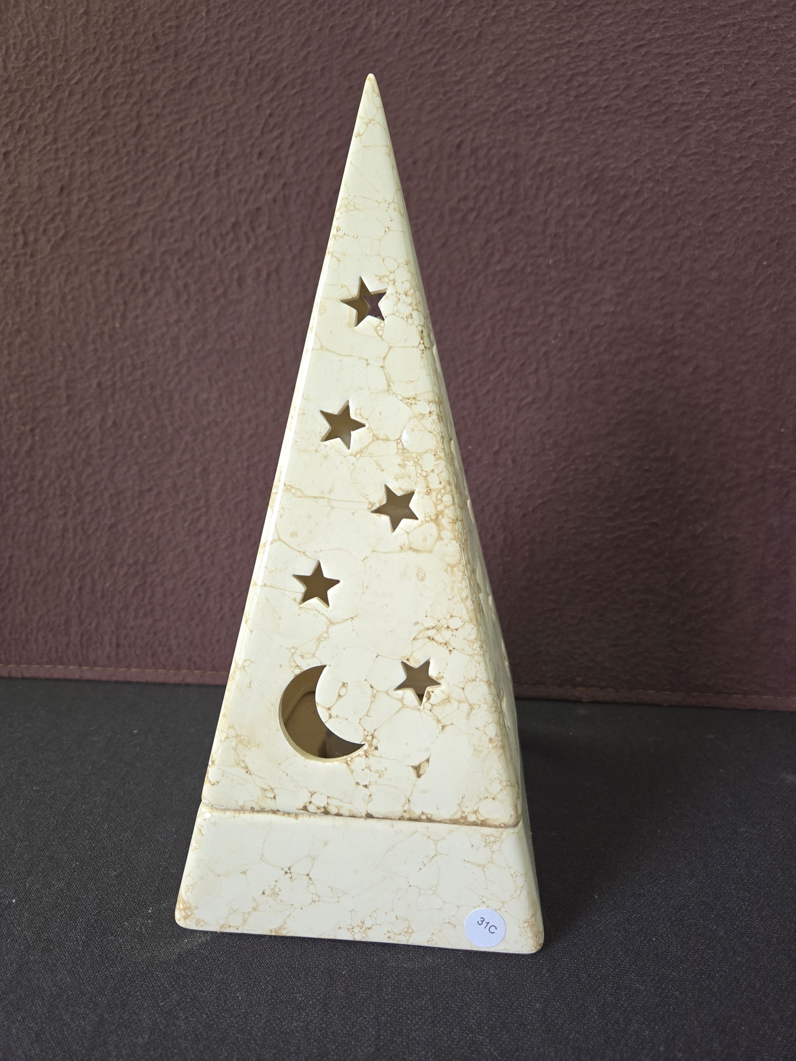 Partylite P0161 Pyramid Galaxy Moon & Stars Ceramic Tealight Holder (1 of 5)