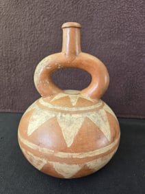 Peruvian Mochica Stirrup-Spout Vessel, AD 200-500