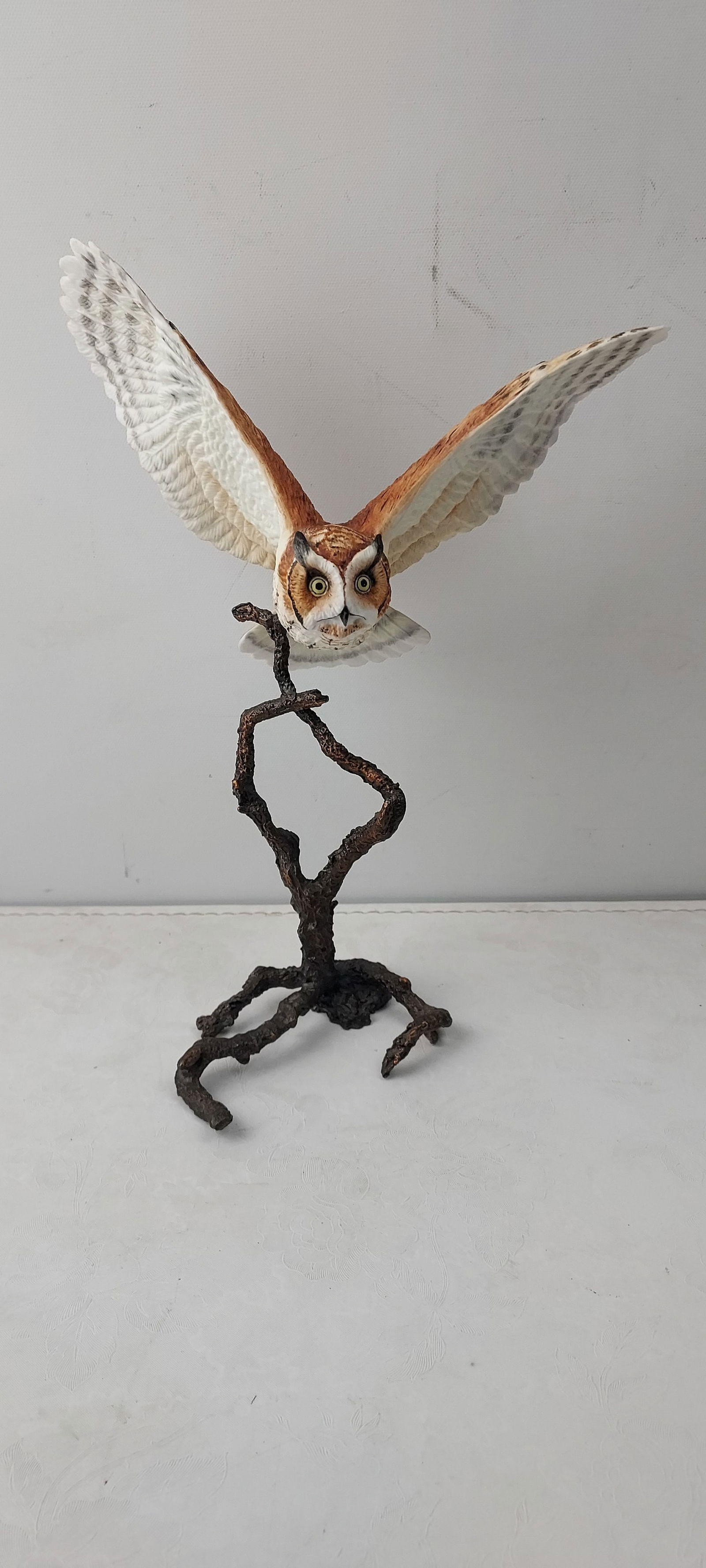 1985 Royal Worcester Birds of Prey 'Screech Owl' Limited Edition Porcelain Figurine (1 of 10)