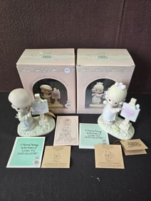 1987 Enesco Precious Moments Collectors' Club "Loving You Dear Valentine" Members Only Figurine Lot