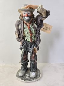 Flambro Emmett Kelly Jr. Collection Hobo Clown Figurine, 'Looking Out' Pose