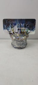 Fenton Art Glass Iridescent Carnival Glass Multi-Color Dealer Display Logo Sign