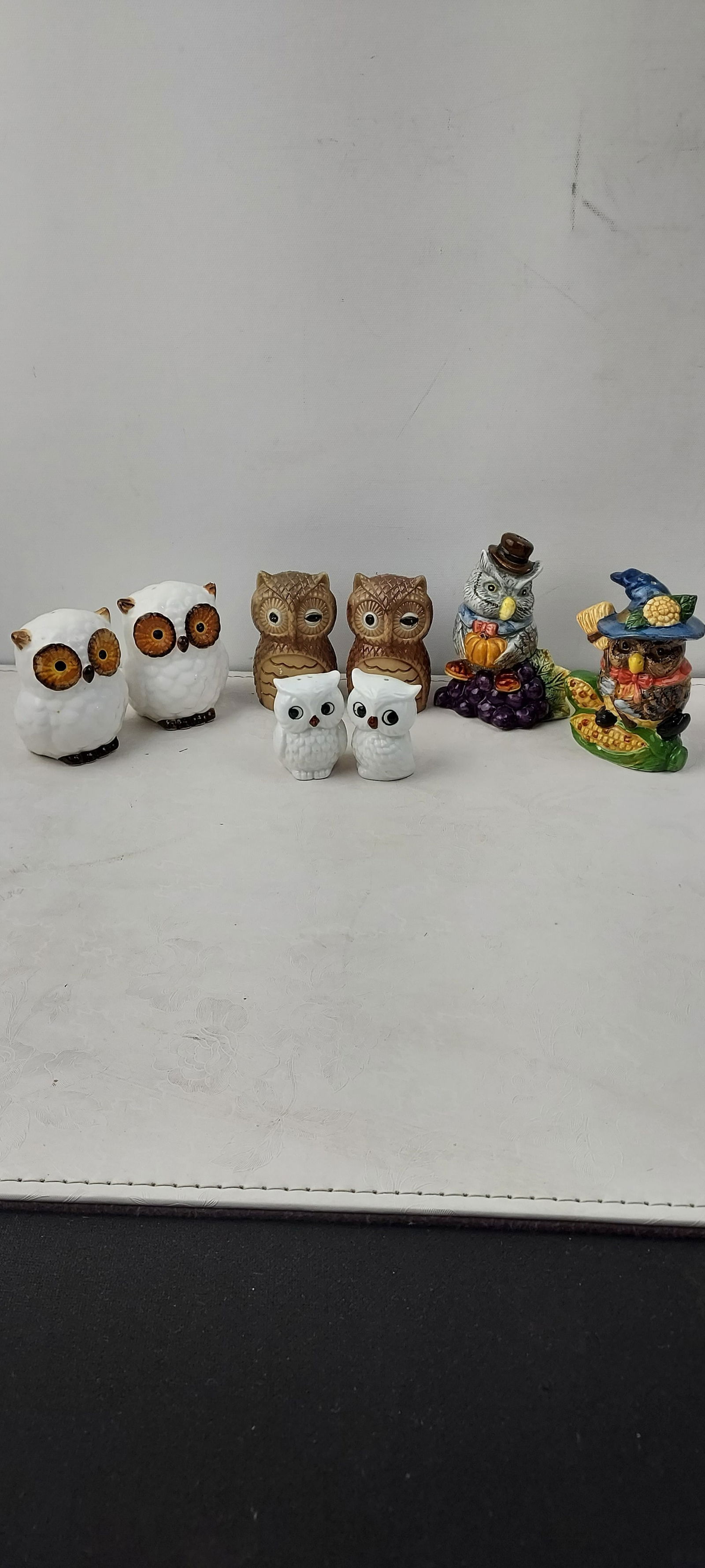 Four Pairs of Vintage Ceramic Owl Collectibles, including 1970s Salt and Pepper Shakers and (1 of 11)