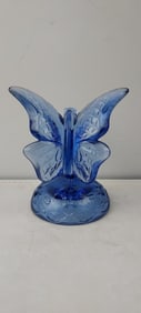 Fenton Art Glass Colonial Blue Butterfly Figurine