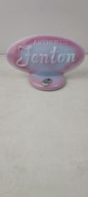 1999 Fenton 'Sunset Stretch' Iridized Oval Logo Dealer Sign