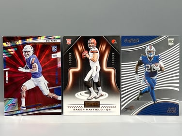 Lot of (3) Modern Football Rookie Cards W/ Baker Mayfield