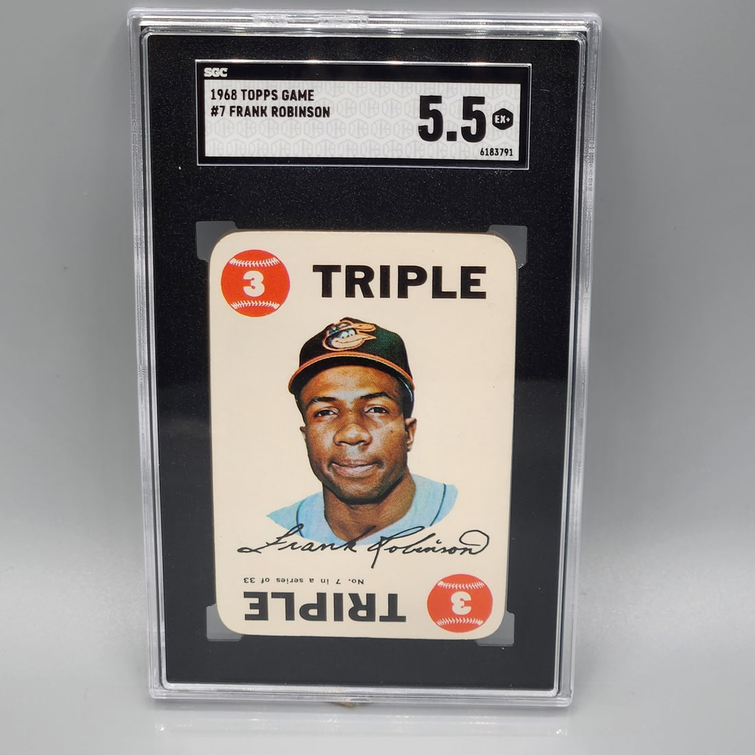 1968 Topps Game Frank Robinson #7 SGC 5.5 HOF (1 of 2)