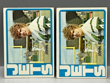 Lot Of (2) 1972 Topps #13 John Riggins Rookie (HOF) - Jets
