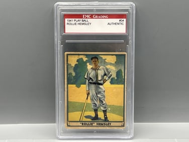 1941 Play Ball Rollie Hemsley #34 - Slabbed By EMC Grading