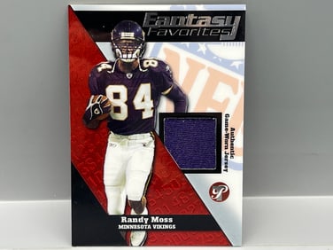 2004 Topps Pristine Randy Moss Fantasy Favorites Game Worn Jersey Relic