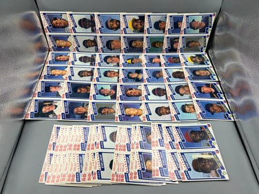 Lot of (47) 1987 M&M Candy Uncut Card Panels W/ Stars - Varying Conditions