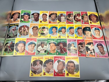 Lot of (30+) 1959 Topps Baseball Cards - Varying Conditions